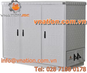 storage cabinet / free-standing / hinged door / aluminum