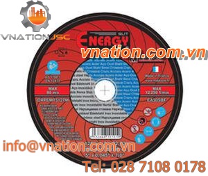 low-profile wheel grinding wheel / cutting / for iron / steel