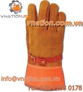 handling gloves / insulated / leather