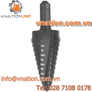 solid drill bit / high-speed steel / step / conical