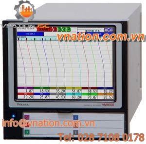paperless videographic recorder / with touchscreen / industrial