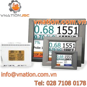 PID temperature controller / with touchscreen / DIN rail