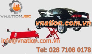 scissor lift table / hydraulic / mobile / low-profile