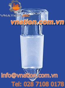 hexagonal plug / male / glass / for laboratory glassware