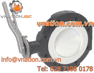 butterfly valve / lever / control / concentric