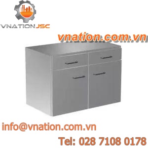 storage cabinet / under-bench / with drawer / laboratory