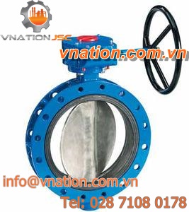 butterfly valve / handwheel / for air / double-flange