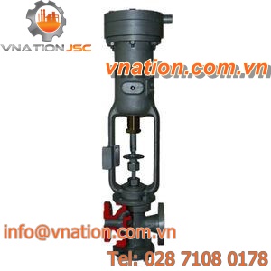 diaphragm valve / pressure reducing / flange / double-seat