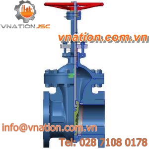 gate valve / handwheel / flange / 2-piece