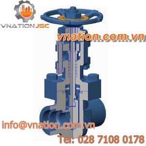globe valve / handwheel / shut-off / weld