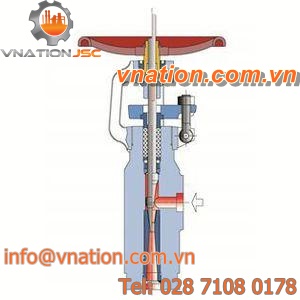 needle valve / handwheel / drain / for water