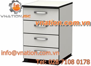 storage cabinet / free-standing / 4-drawer / metal