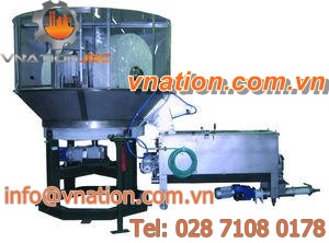 mill with grindstones / waste / horizontal / cylindrical