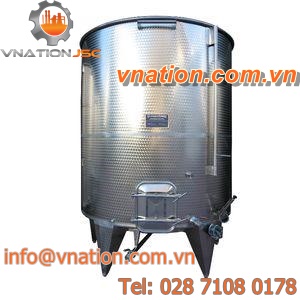 wine tank / storage / stainless steel / vertical