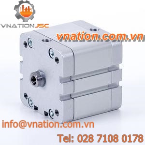 pneumatic cylinder / double-acting / compact / anodized aluminum