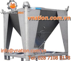 steel crate / storage / for bulk materials