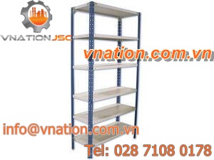 modular shelving / light-duty / slotted angle / metal