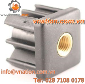 threaded bushing / polyamide / square