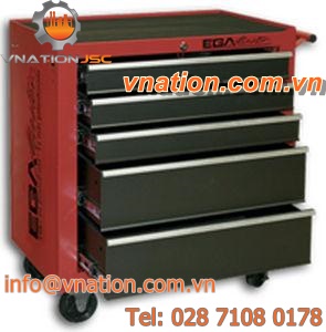 storage cabinet / mobile / on casters / 5-drawer