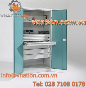 storage cabinet / security / floor-mounted / with drawer