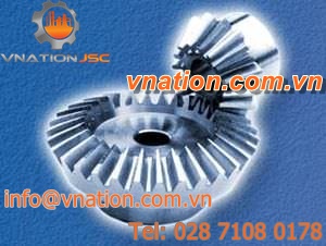 conical gear / straight-toothed / stainless steel / hub