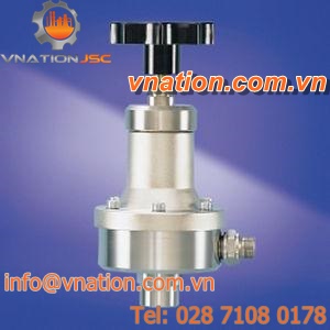 viscous fluid pressure regulator / membrane / single-stage / stainless steel