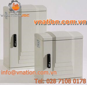 protective cabinet / floor-mounted / hinged door / polyester