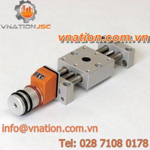 linear positioning table / manual / single-axis / with position indicator