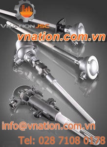 high-temperature thermocouple / with ceramic thermowell / straight / for process gas