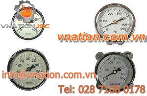 dial thermometer / bimetallic / flange / industrial