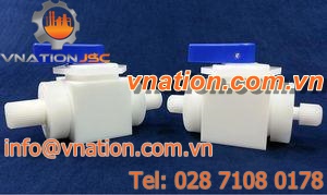 ball valve / manual / for chemicals / PTFE