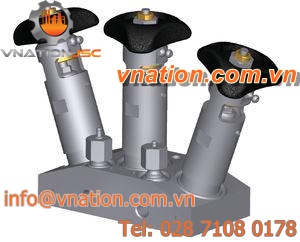 3-valve manifold / stainless steel / for instrumentation / high-pressure