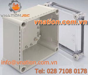 IP66 enclosure / screw cover / with transparent cover / terminal
