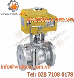 ball valve / pneumatic / shut-off / with actuator