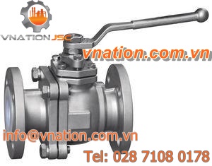 ball valve / lever / PFA-lined / stainless steel