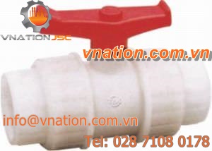 ball valve / manual / shut-off / in plastic