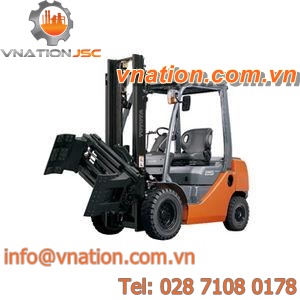 manipulator with clamping system / drum / handling / for forklift trucks