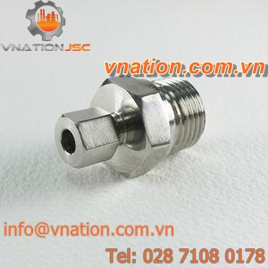 compression fitting / straight / brass / nickel-plated brass