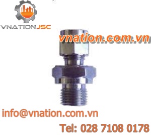 threaded fitting / straight / stainless steel / for temperature sensors