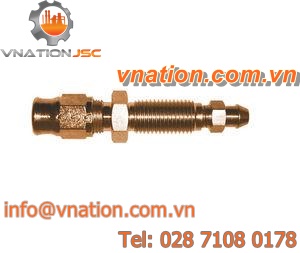 bulkhead fitting / straight / brass