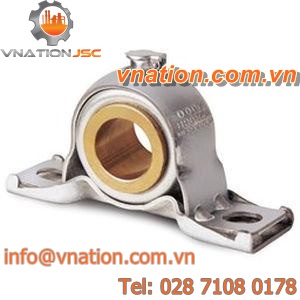 sleeve plain bearing / bell-shaped / bronze