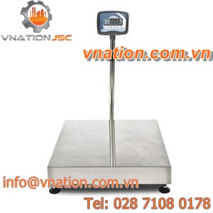 floor scales / counting / with LCD display / stainless steel pan