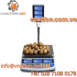benchtop scales / with LCD display / stainless steel / food