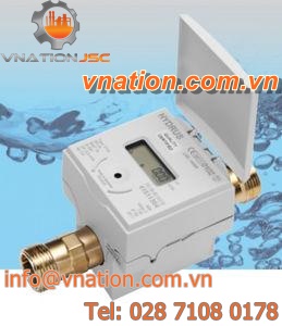 ultrasonic flow meter / metal tube / for water / flange-mount