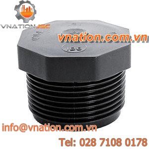 male plug / threaded / PVC