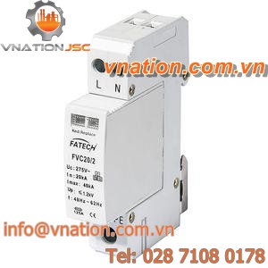 type 2 surge arrester / plug-in / DIN rail / for power supplies
