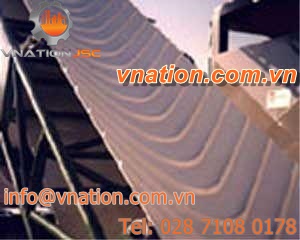PVC conveyor belt / for inclined conveyors / abrasion-resistant / anti-static