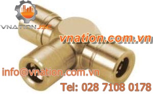 push-in fitting / T / brass / with seal