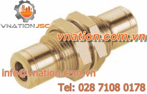 threaded fitting / bulkhead / straight / with seal