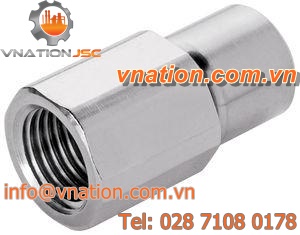 straight fitting / threaded / female / nickel-plated brass